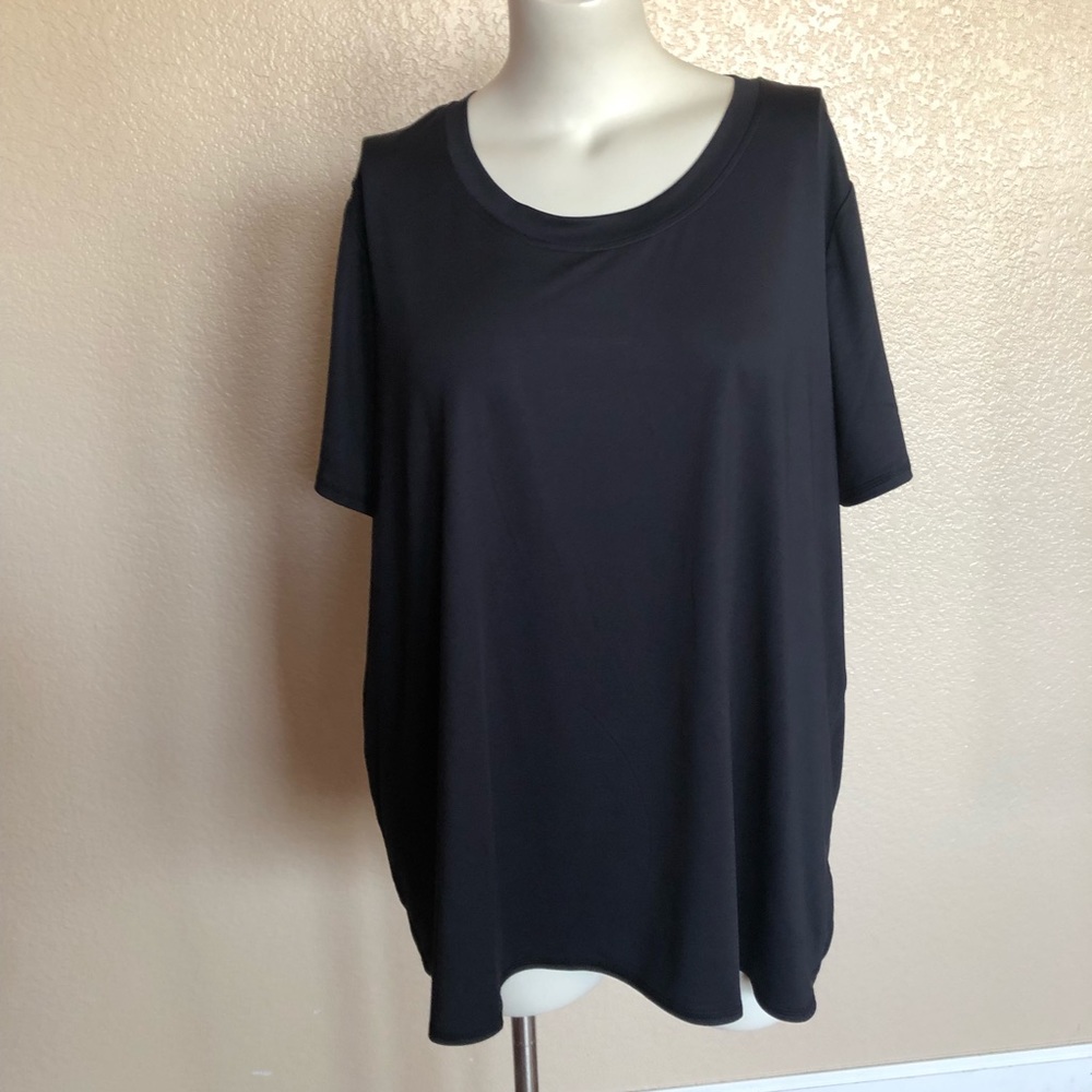 Activezone Active Top Plus Size 3X Black New